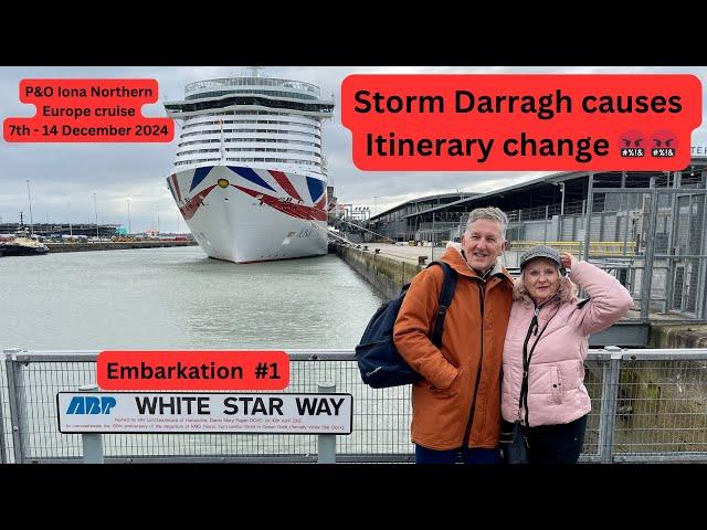 Storm Darragh causes change of itinerary.. P&O Iona Northern Europe #1