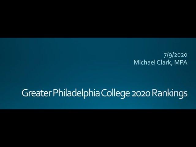 Greater Philadelphia Social Mobility College Rankings