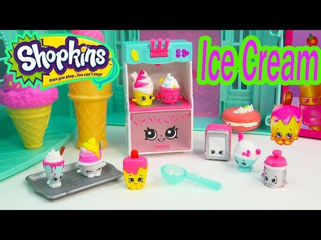 Shopkins Season 3 Playset Cool & Creamy Collection Food Fair Exclusive Ice Cream Toy Video Unboxing