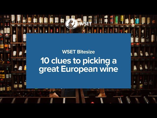 WSET Bitesize   10 clues to picking a great European wine