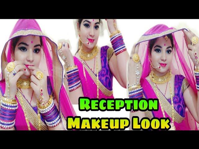 Indian Reception Bridal Makeup Look| Easy Tutorial step by step| Sadhana Beauty Vlogs|#bridalmakeup