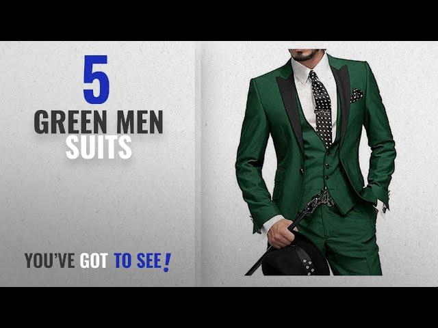 Top 10 Green Men Suits [Winter 2018 ]: One Button 3 Pieces Green Wedding Suits Notch Lapel Men Suits