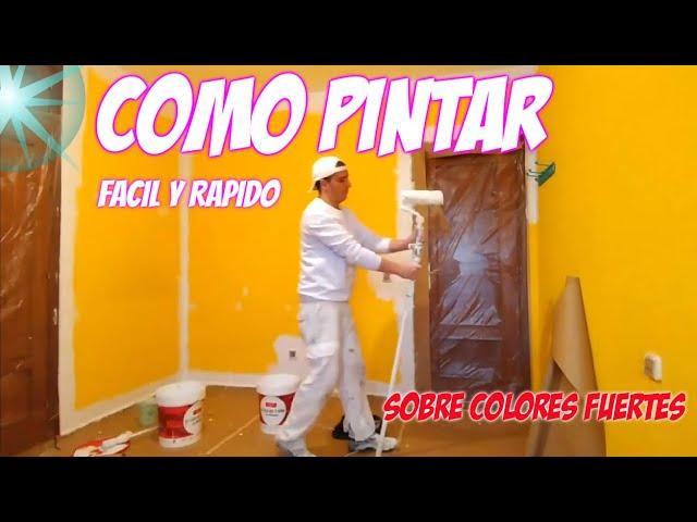 Como Pintar Con Rodillo Sobre Colores Fuertes - Pared con Gotele Sin Dejar Marcas