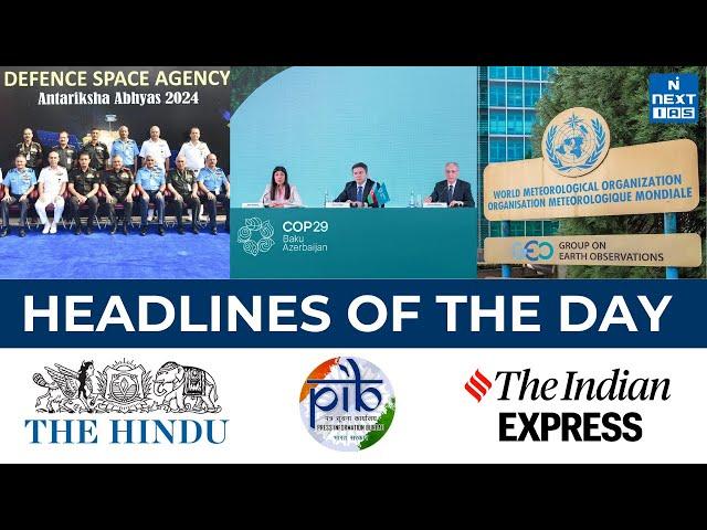 12th November Daily UPSC Current Affairs 2024 | News Headlines Today #dailynewsupdate