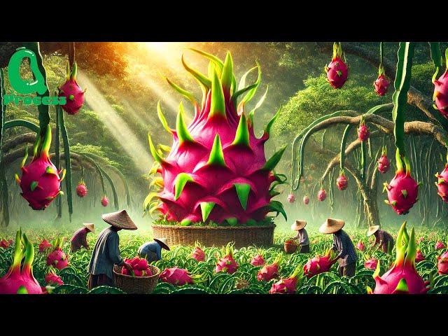 How Billions of DRAGON FRUITS Are Harvested and Processed