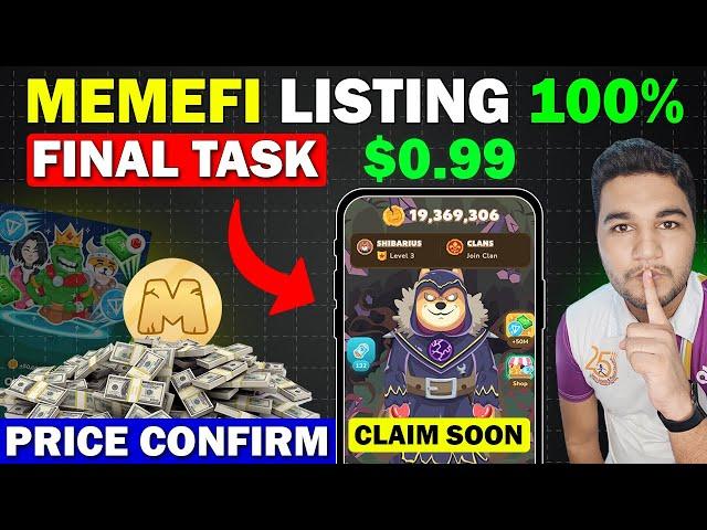 Memefi Airdrop Listing Date Confirmed | Memefi Coin Price & Withdraw - Memefi Task Complete Claim