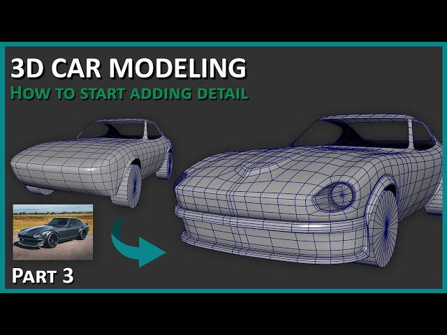 3D Car Modeling - How to Add Details
