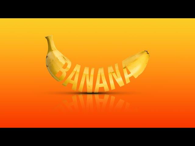 Banana Text Effect - Photoshop Editing Tutorial - Text Manipulation