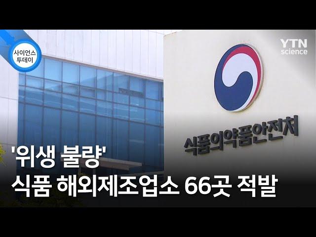 '위생 불량' 식품 해외제조업소 66곳 적발 / YTN 사이언스