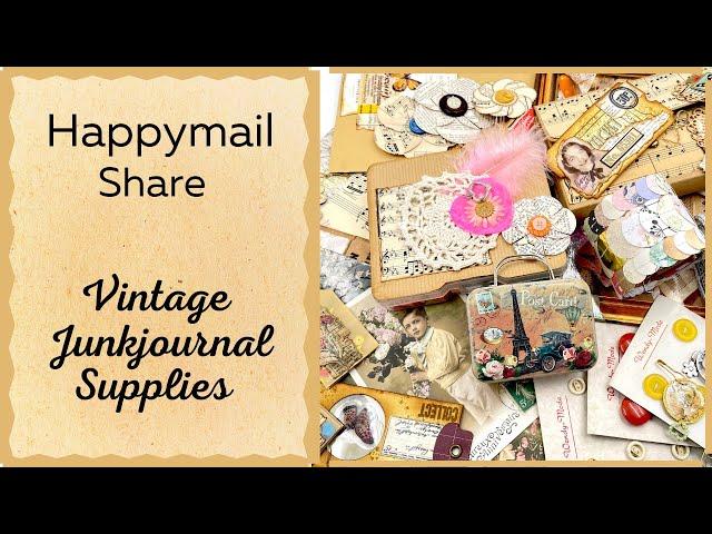 Happymail share - Handmade items and vintage junkjournal supplies #papercraft #junkjournalideas