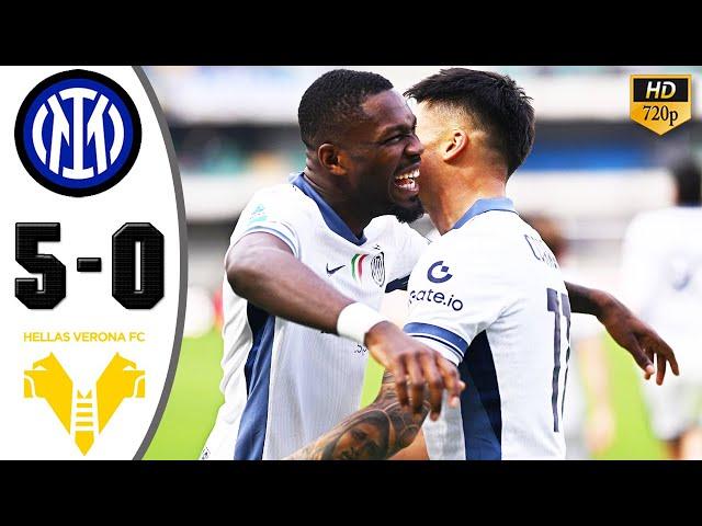 Inter Milan vs Verona 5-0 Highlights & All Goals 2024 HD