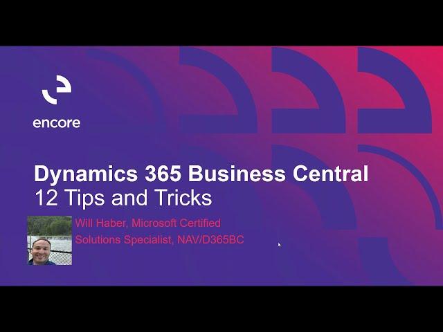 12 Tips and Tricks in Dynamics 365 Business Central