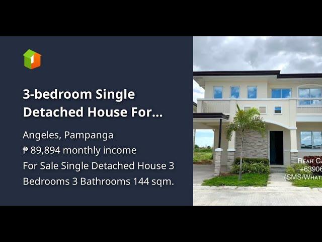 3-bedroom Single Detached House For Sale in Angeles Pampanga