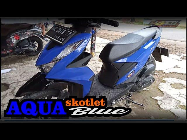 installation blue sticker new honda beat