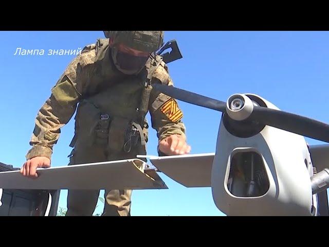 Assembly and launch of UAV Orlan-10 of Russia