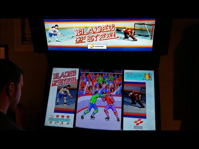 Blades of Steel Arcade Cabinet MAME Gameplay w/ Hypermarquee