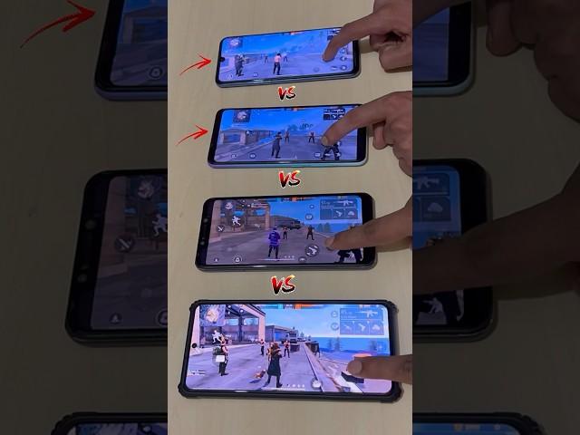 Galaxy Z Fold 6  vs iPhone 15 vs POCO X6 PRO vs 8GB RAM - FREEFIRE SPEED TEST #freefire #shorts