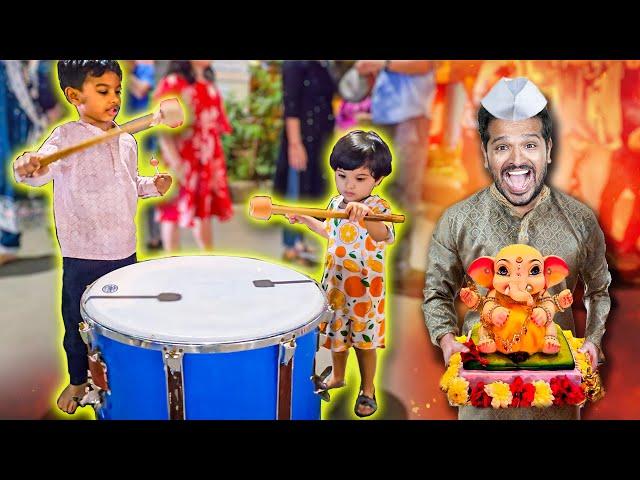 Shaurya & Myra Ne Start Kiya New Band | Ganpati Bappa Ka Grand Welcome!!!