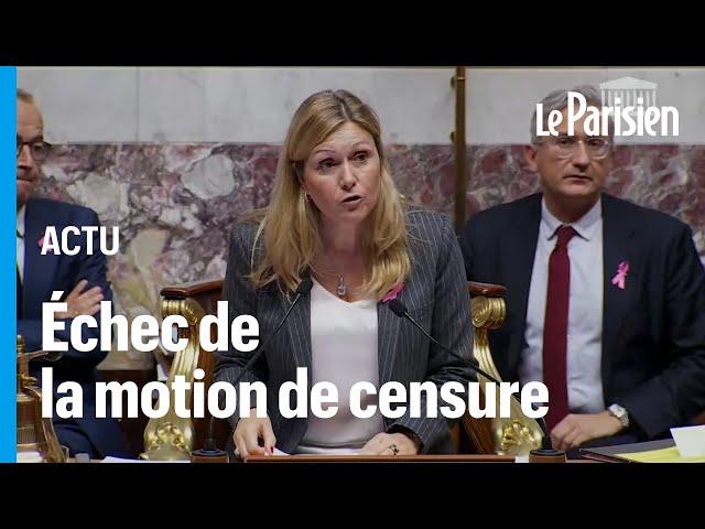 L'Assemblée nationale rejette la motion de censure contre le gouvernement Barnier