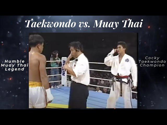 Cocky Taekwondo Blackbelt Destroyed by Muay Thai Legend