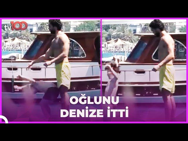 Hande Ataizi'nin oğlunu sevgilisi denize öyle bir attı ki! Görenler şoke oldu