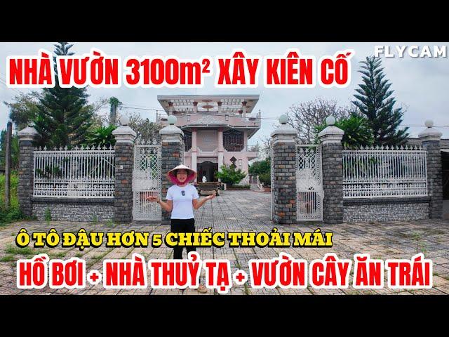 NHÀ VƯỜN RỘNG MỚI NHẤT VEN SÀI GÒN nhà hoàn công + vườn + ao + hồ bơi rộng 3100m2 mặt tiền ql1a .