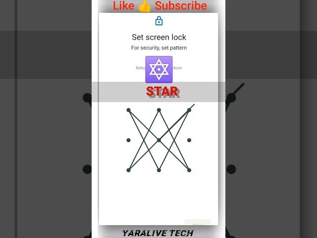 Star pattern lock || time travella/ #shortsfeed #youtubeshorts #ganasong #star #shorts #viralvidio
