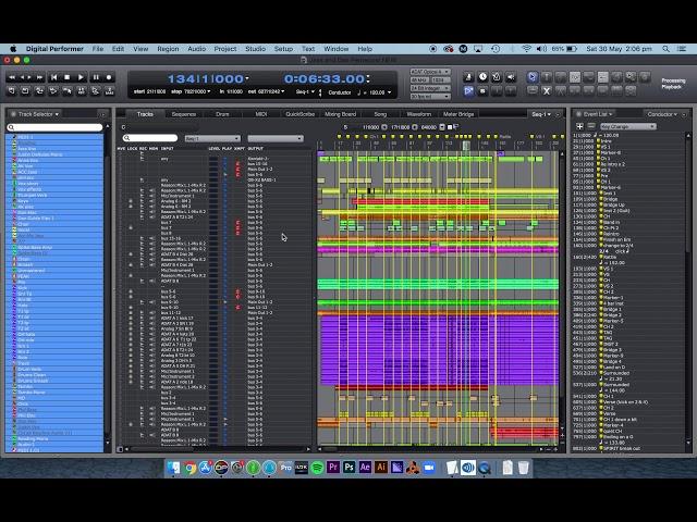 MOTU Digital Performer 9 10 exporting save Conductor Track with Markers as Midi file to ProTools