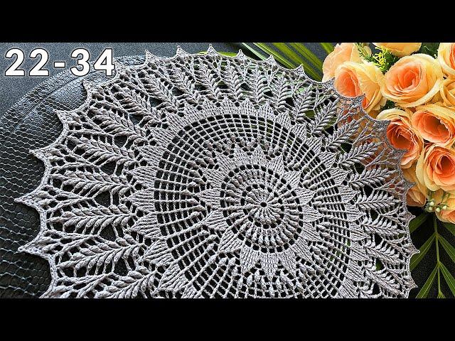 Crochet doily, Adriana, 22-34