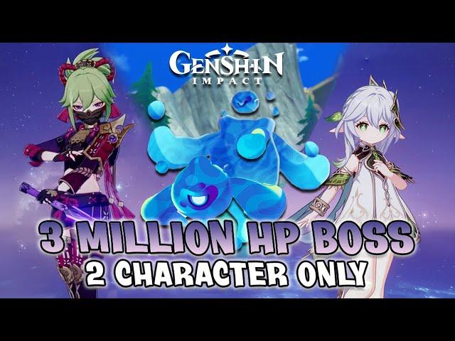 Beating 2 new 3 Million HP Boss with only 2 Characters | Vivianne & Ninianne Boss Genshin Impact