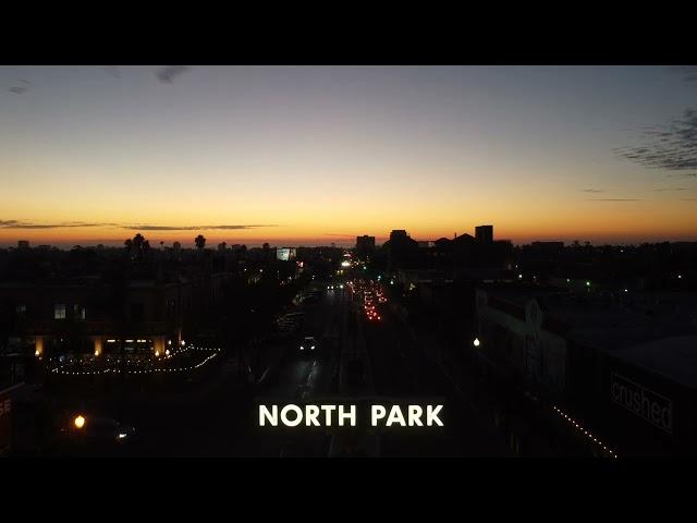 University Avenue from 30th Street at dusk in 4k