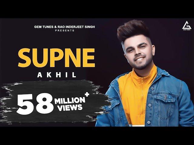 Supne (Lyrical Video) : Akhil | Punjabi Song