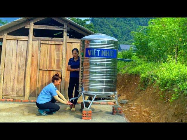 Building a new life after a historic storm : Complete installation of clean water tank