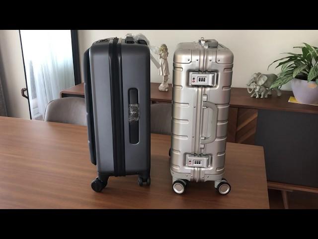 Size Comparison | Xiaomi 90FUN 20inch Aluminum Suitcase vs Xiaomi 90FUN 20inch Business Suitcase