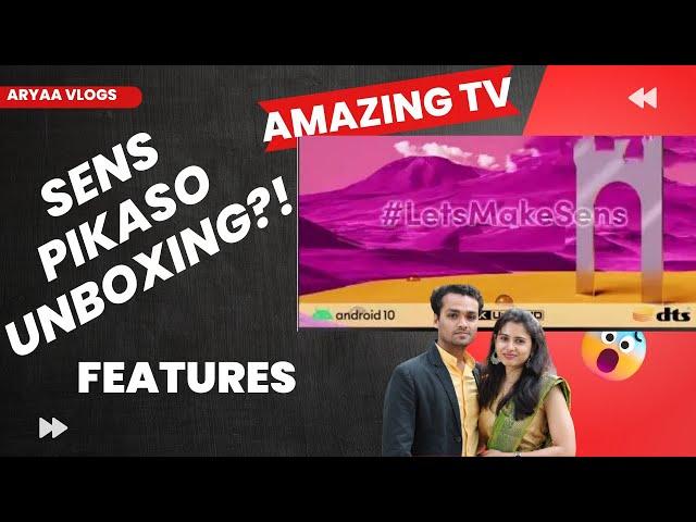 our big screen tv  sens picasso 50 inch tv  unboxing and REVIEW Android tv,sens 4k led tv