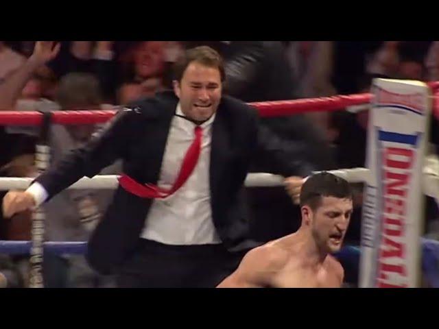 when Eddie Hearn jumped in the ring before the fight ended