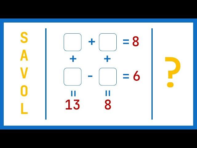 Qiziqarli matematika | Қизиқарли математика