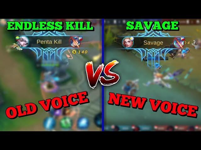 OLD VOICE VS. NEW VOICE ANNOUNCER | PENTAKILL VS. SAVAGE | MOBILE LEGENDS