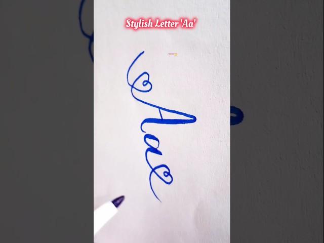 Stylish `Aa`writing with cut Marker 604