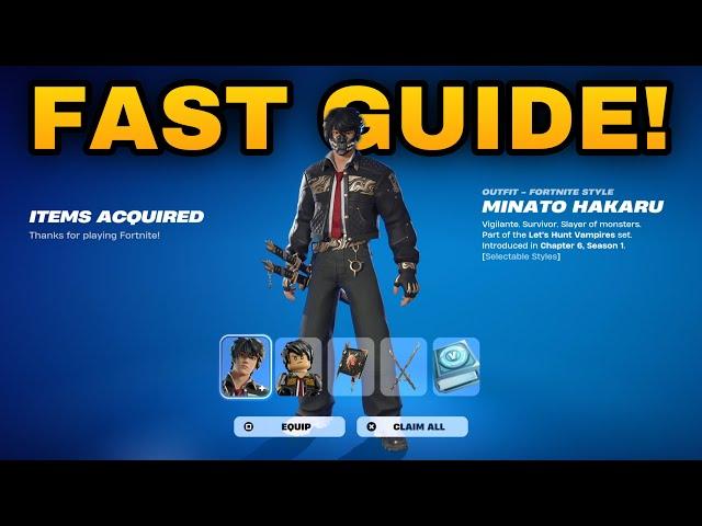 How To COMPLETE ALL LET’S HUNT VAMPIRES MINATO HAKARU QUESTS CHALLENGES in Fortnite! (Quests Guide)