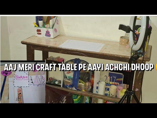 Aaj meri craft table pe aayi achchi dhoop !! Or maine bnaya blackpink craft #trending  #crafty