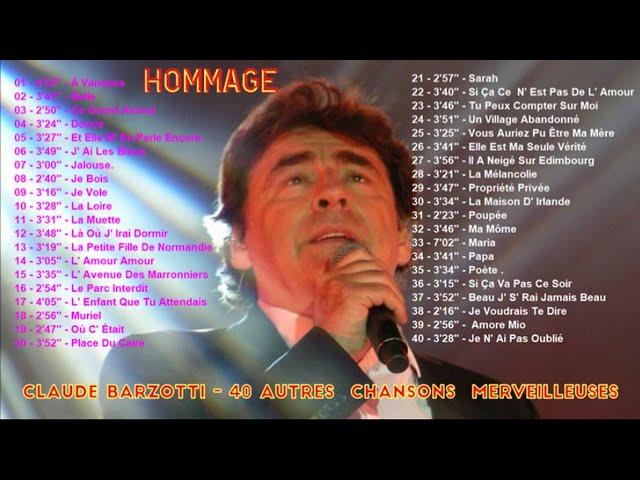 Claude Barzotti Hommage avec 40 autres chansons Merveilleuses  #rip #claudebarzotti