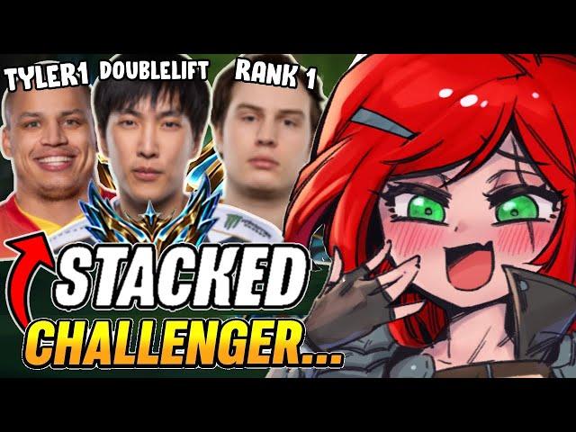 KATARINA VS THE MOST STACKED RANKED GAME EVER!! | FT. TYLER1 DOUBLELIFT HUMZH & RANK 1 NA S14 CHALL