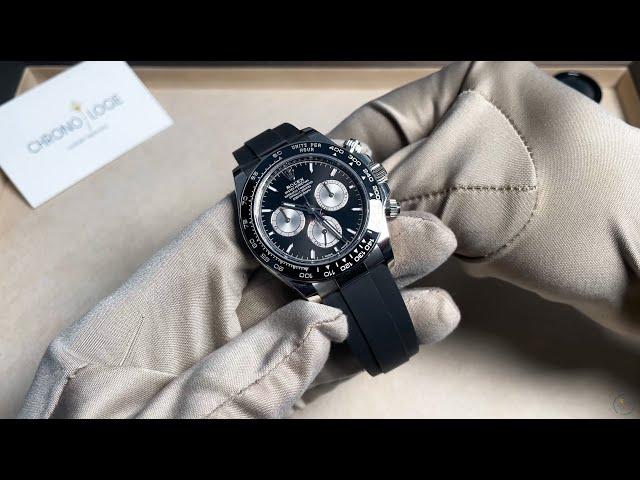 Rolex Cosmograph Daytona White Gold 126519LN Black & Steel Index Oysterflex