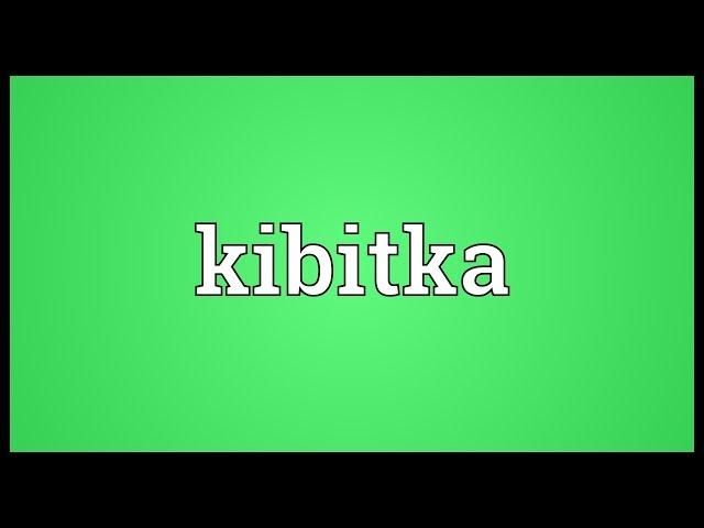 Kibitka Meaning