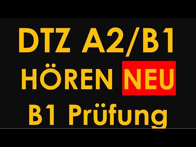 DTZ A2/B1, Hören, Prüfung B1 Neu 2025 #dtz #dtzb1 #dtzhören