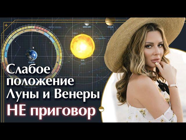 Что делать, если Венера и Луна в гороскопе слабые? / За что отвечает Луна и Венера в натальной карте