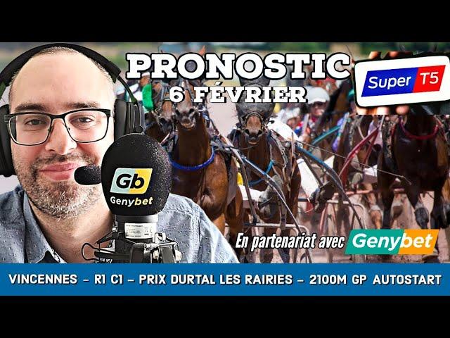  Pronostic Quinté / Super Top5 Jeudi 6 Février 2025. Vincennes  Prix de Durtal les Rairies