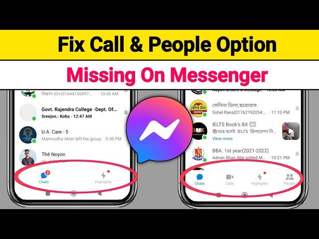 How To Fix Call & People Option Missing On Messenger?