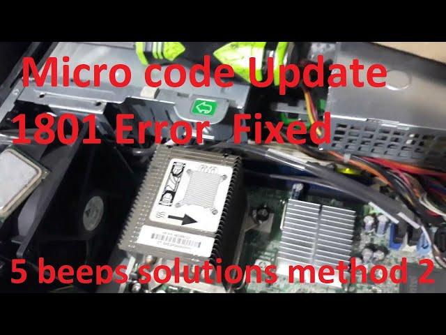 Hp 7900 Micro code Update 1801 Error  5 beeps solutions method 2